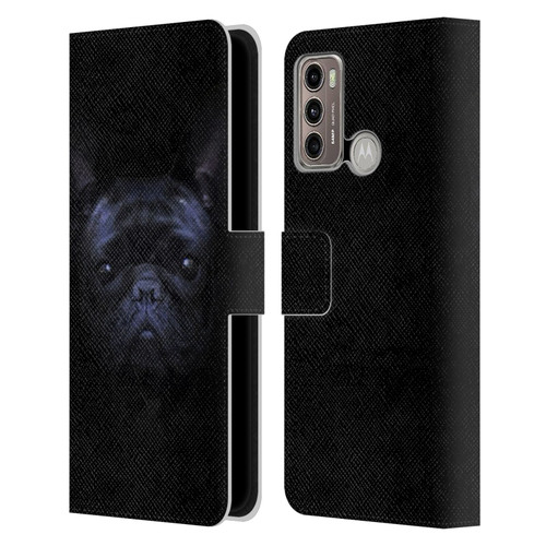 Klaudia Senator French Bulldog 2 Darkness Leather Book Wallet Case Cover For Motorola Moto G60 / Moto G40 Fusion