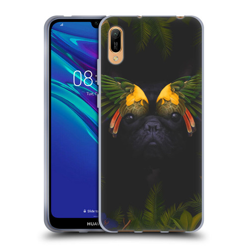 Klaudia Senator French Bulldog 2 Bird Feathers Soft Gel Case for Huawei Y6 Pro (2019)