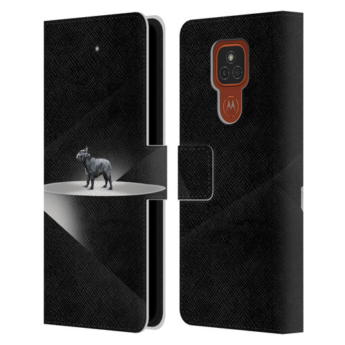 Klaudia Senator French Bulldog 2 Wandering Leather Book Wallet Case Cover For Motorola Moto E7 Plus