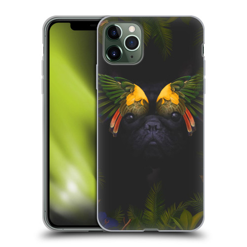 Klaudia Senator French Bulldog 2 Bird Feathers Soft Gel Case for Apple iPhone 11 Pro Max