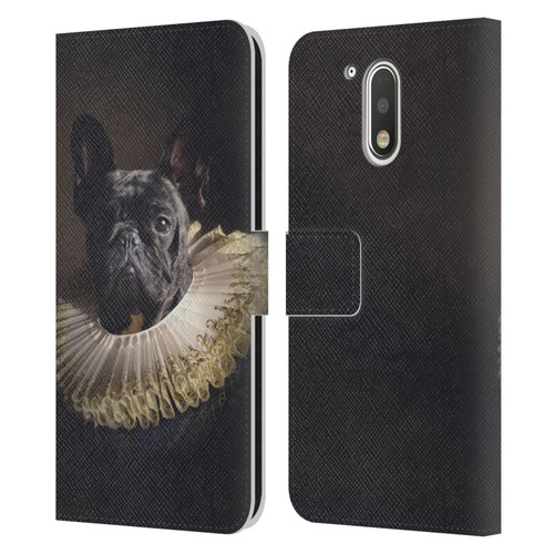 Klaudia Senator French Bulldog 2 King Leather Book Wallet Case Cover For Motorola Moto G41