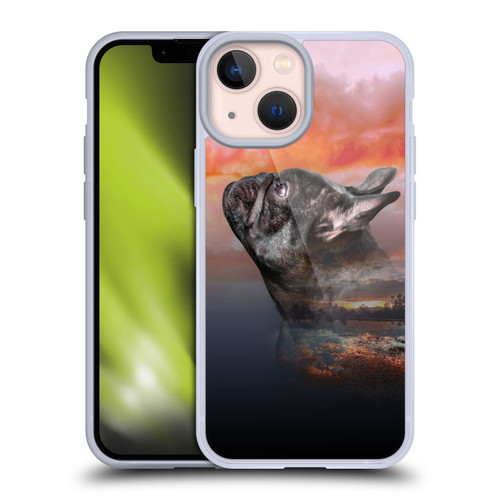 Klaudia Senator French Bulldog 2 Reminisce Soft Gel Case for Apple iPhone 13 Mini