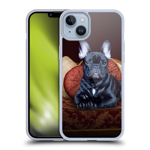 Klaudia Senator French Bulldog 2 Classic Couch Soft Gel Case for Apple iPhone 14 Plus