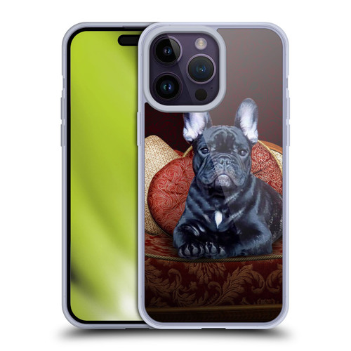 Klaudia Senator French Bulldog 2 Classic Couch Soft Gel Case for Apple iPhone 14 Pro Max