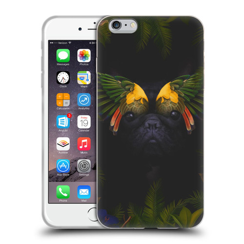 Klaudia Senator French Bulldog 2 Bird Feathers Soft Gel Case for Apple iPhone 6 Plus / iPhone 6s Plus