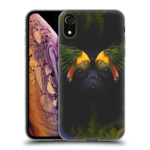 Klaudia Senator French Bulldog 2 Bird Feathers Soft Gel Case for Apple iPhone XR