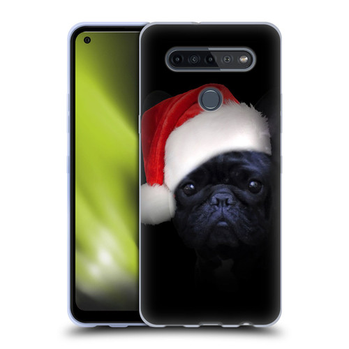 Klaudia Senator French Bulldog 2 Christmas Hat Soft Gel Case for LG K51S