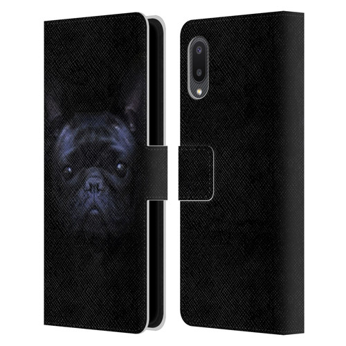 Klaudia Senator French Bulldog 2 Darkness Leather Book Wallet Case Cover For Samsung Galaxy A02/M02 (2021)