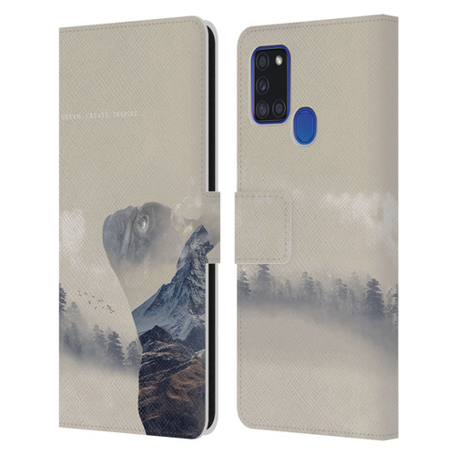 Klaudia Senator French Bulldog 2 Dream Leather Book Wallet Case Cover For Samsung Galaxy A21s (2020)