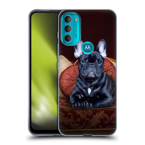 Klaudia Senator French Bulldog 2 Classic Couch Soft Gel Case for Motorola Moto G71 5G