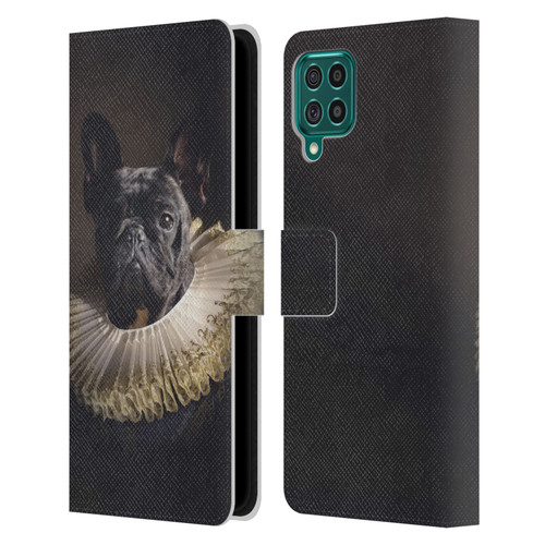 Klaudia Senator French Bulldog 2 King Leather Book Wallet Case Cover For Samsung Galaxy F62 (2021)