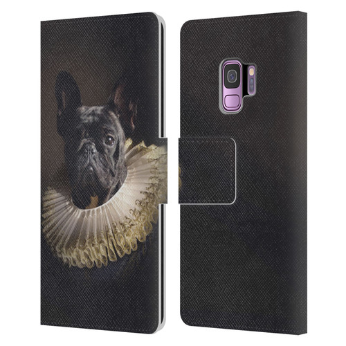 Klaudia Senator French Bulldog 2 King Leather Book Wallet Case Cover For Samsung Galaxy S9