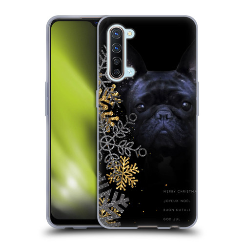 Klaudia Senator French Bulldog 2 Snow Flakes Soft Gel Case for OPPO Find X2 Lite 5G