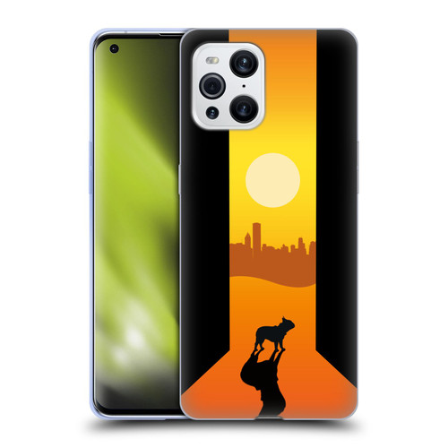 Klaudia Senator French Bulldog 2 Shadow At Sunset Soft Gel Case for OPPO Find X3 / Pro