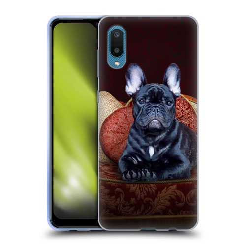 Klaudia Senator French Bulldog 2 Classic Couch Soft Gel Case for Samsung Galaxy A02/M02 (2021)