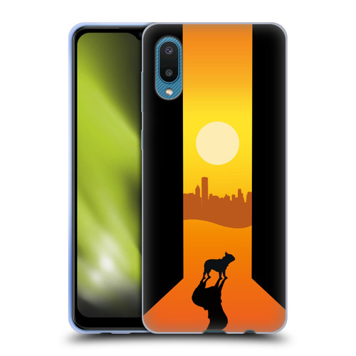 Klaudia Senator French Bulldog 2 Shadow At Sunset Soft Gel Case for Samsung Galaxy A02/M02 (2021)