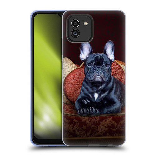 Klaudia Senator French Bulldog 2 Classic Couch Soft Gel Case for Samsung Galaxy A03 (2021)