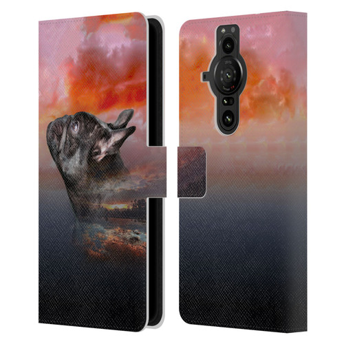 Klaudia Senator French Bulldog 2 Reminisce Leather Book Wallet Case Cover For Sony Xperia Pro-I