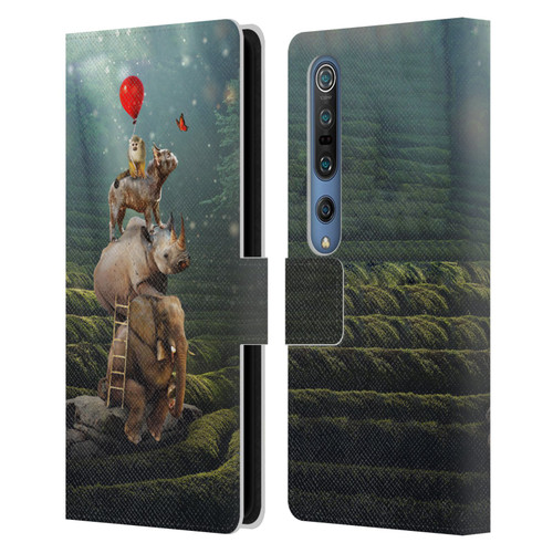 Klaudia Senator French Bulldog 2 Friends Reaching Butterfly Leather Book Wallet Case Cover For Xiaomi Mi 10 5G / Mi 10 Pro 5G