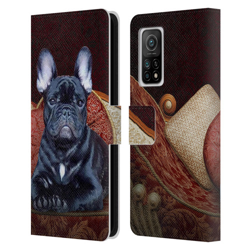 Klaudia Senator French Bulldog 2 Classic Couch Leather Book Wallet Case Cover For Xiaomi Mi 10T 5G