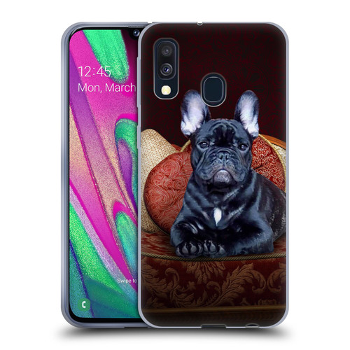 Klaudia Senator French Bulldog 2 Classic Couch Soft Gel Case for Samsung Galaxy A40 (2019)