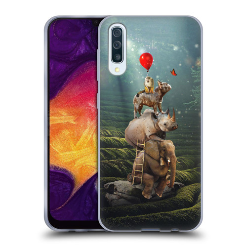 Klaudia Senator French Bulldog 2 Friends Reaching Butterfly Soft Gel Case for Samsung Galaxy A50/A30s (2019)