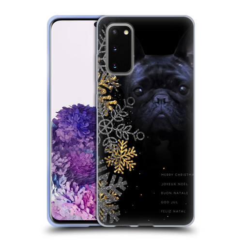 Klaudia Senator French Bulldog 2 Snow Flakes Soft Gel Case for Samsung Galaxy S20 / S20 5G