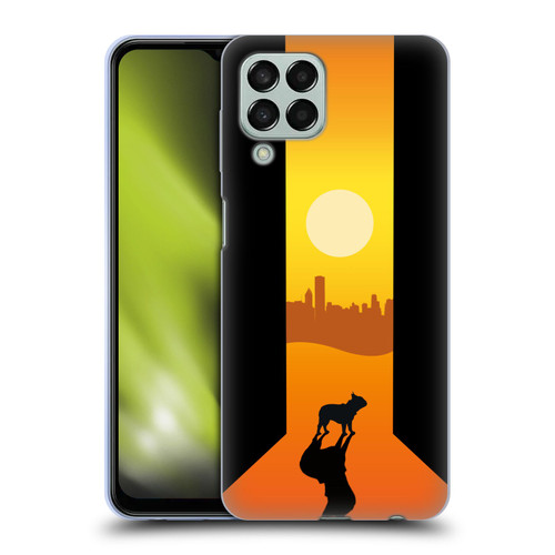 Klaudia Senator French Bulldog 2 Shadow At Sunset Soft Gel Case for Samsung Galaxy M33 (2022)