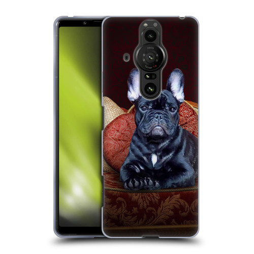 Klaudia Senator French Bulldog 2 Classic Couch Soft Gel Case for Sony Xperia Pro-I