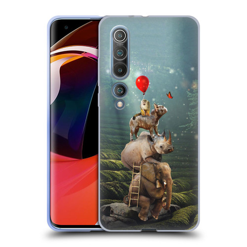 Klaudia Senator French Bulldog 2 Friends Reaching Butterfly Soft Gel Case for Xiaomi Mi 10 5G / Mi 10 Pro 5G