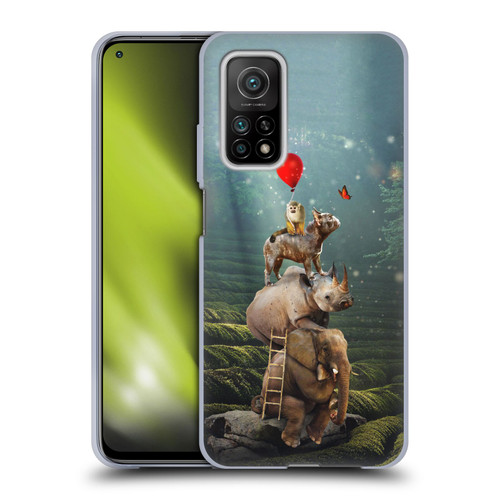 Klaudia Senator French Bulldog 2 Friends Reaching Butterfly Soft Gel Case for Xiaomi Mi 10T 5G
