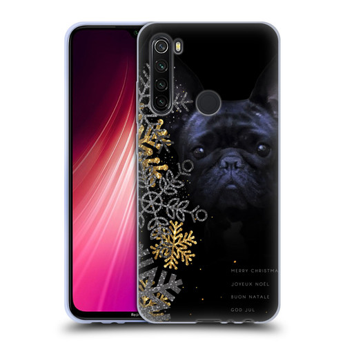 Klaudia Senator French Bulldog 2 Snow Flakes Soft Gel Case for Xiaomi Redmi Note 8T
