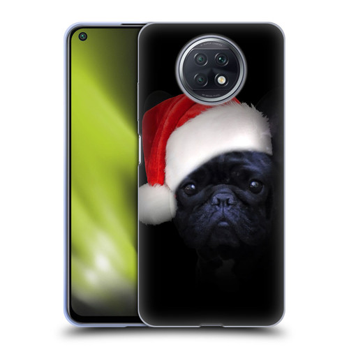 Klaudia Senator French Bulldog 2 Christmas Hat Soft Gel Case for Xiaomi Redmi Note 9T 5G