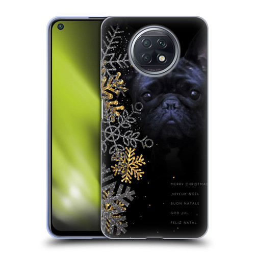 Klaudia Senator French Bulldog 2 Snow Flakes Soft Gel Case for Xiaomi Redmi Note 9T 5G