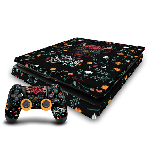 Klaudia Senator French Bulldog Day Of The Dead Vinyl Sticker Skin Decal Cover for Sony PS4 Slim Console & Controller
