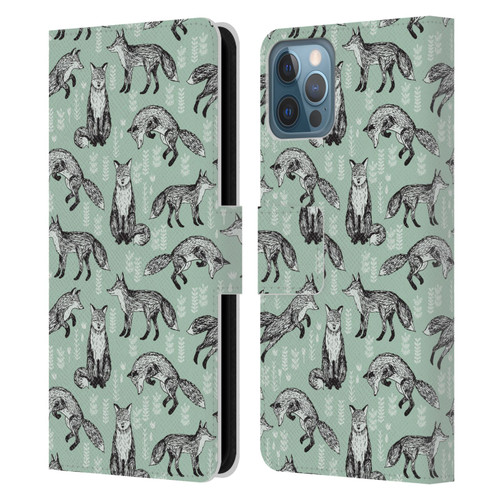 Andrea Lauren Design Animals Fox Leather Book Wallet Case Cover For Apple iPhone 12 / iPhone 12 Pro