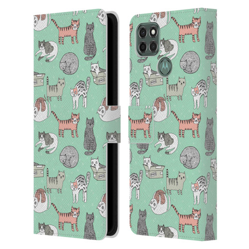 Andrea Lauren Design Animals Cats Leather Book Wallet Case Cover For Motorola Moto G9 Power