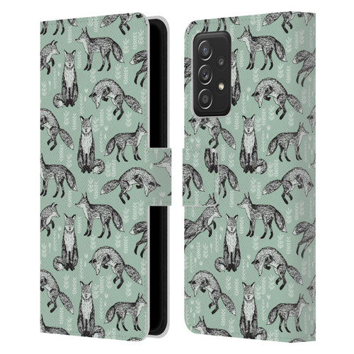 Andrea Lauren Design Animals Fox Leather Book Wallet Case Cover For Samsung Galaxy A52 / A52s / 5G (2021)