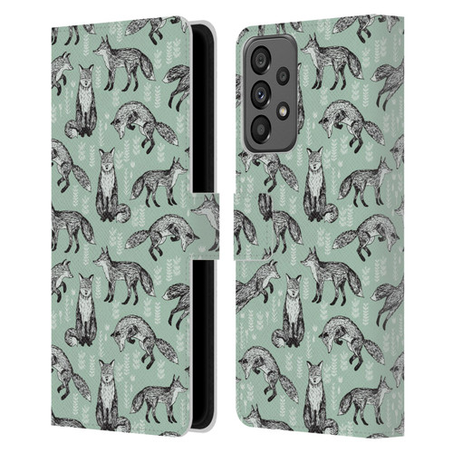 Andrea Lauren Design Animals Fox Leather Book Wallet Case Cover For Samsung Galaxy A73 5G (2022)