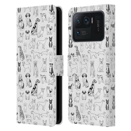 Andrea Lauren Design Animals Canine Line Leather Book Wallet Case Cover For Xiaomi Mi 11 Ultra