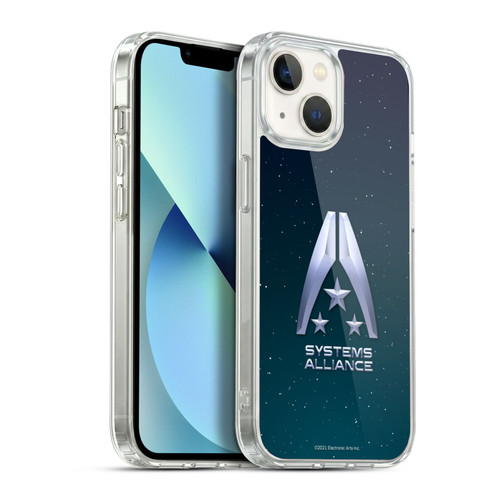 EA Bioware Mass Effect Graphics Systems Alliance Logo Soft Gel Case for Apple iPhone 13
