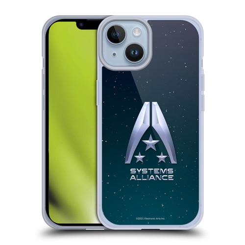 EA Bioware Mass Effect Graphics Systems Alliance Logo Soft Gel Case for Apple iPhone 14