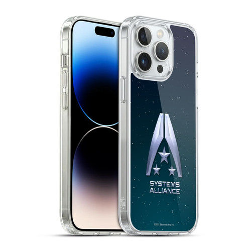 EA Bioware Mass Effect Graphics Systems Alliance Logo Soft Gel Case for Apple iPhone 14 Pro Max & MagSafe