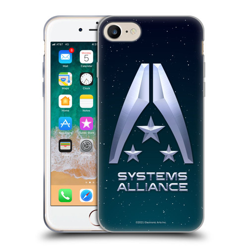 EA Bioware Mass Effect Graphics Systems Alliance Logo Soft Gel Case for Apple iPhone 7 / 8 / SE 2020 & 2022 & MagSafe