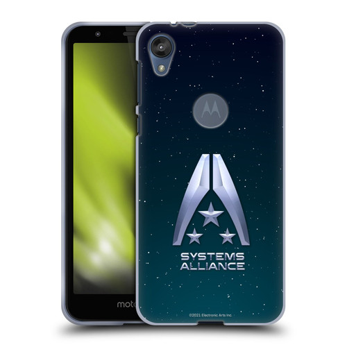 EA Bioware Mass Effect Graphics Systems Alliance Logo Soft Gel Case for Motorola Moto E6