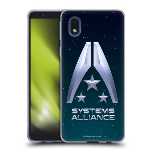 EA Bioware Mass Effect Graphics Systems Alliance Logo Soft Gel Case for Samsung Galaxy A01 Core (2020)