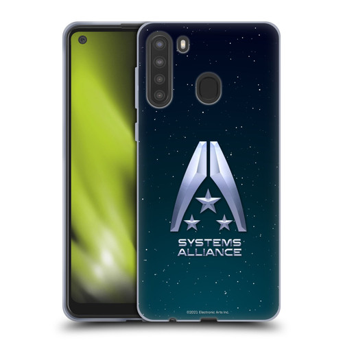 EA Bioware Mass Effect Graphics Systems Alliance Logo Soft Gel Case for Samsung Galaxy A21 (2020)