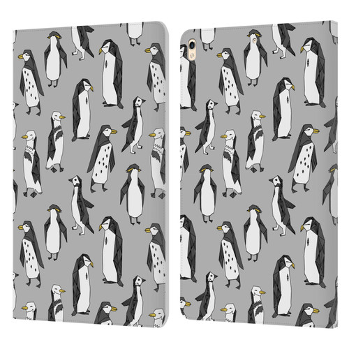 Andrea Lauren Design Birds Gray Penguins Leather Book Wallet Case Cover For Apple iPad Pro 10.5 (2017)