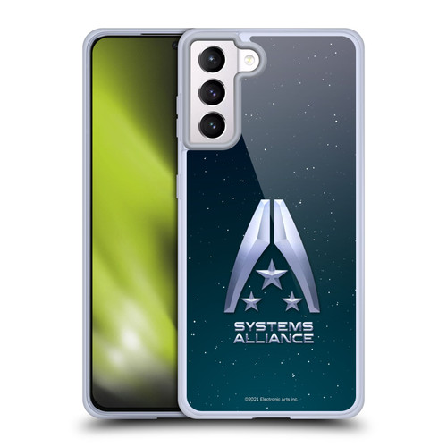EA Bioware Mass Effect Graphics Systems Alliance Logo Soft Gel Case for Samsung Galaxy S21+ 5G & MagSafe