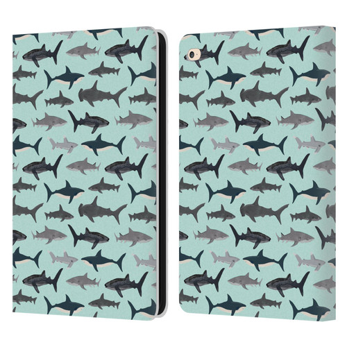 Andrea Lauren Design Sea Animals Sharks Leather Book Wallet Case Cover For Apple iPad Air 2 (2014)